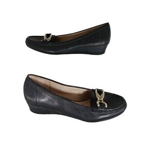 LifeStride‎ Fatima Black Wedge Loafers Women Size 8.5M